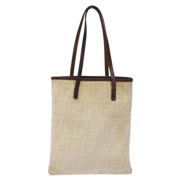 FENDI Zucca Canvas Hand Bag Beige Brown - Picture 3 of 11